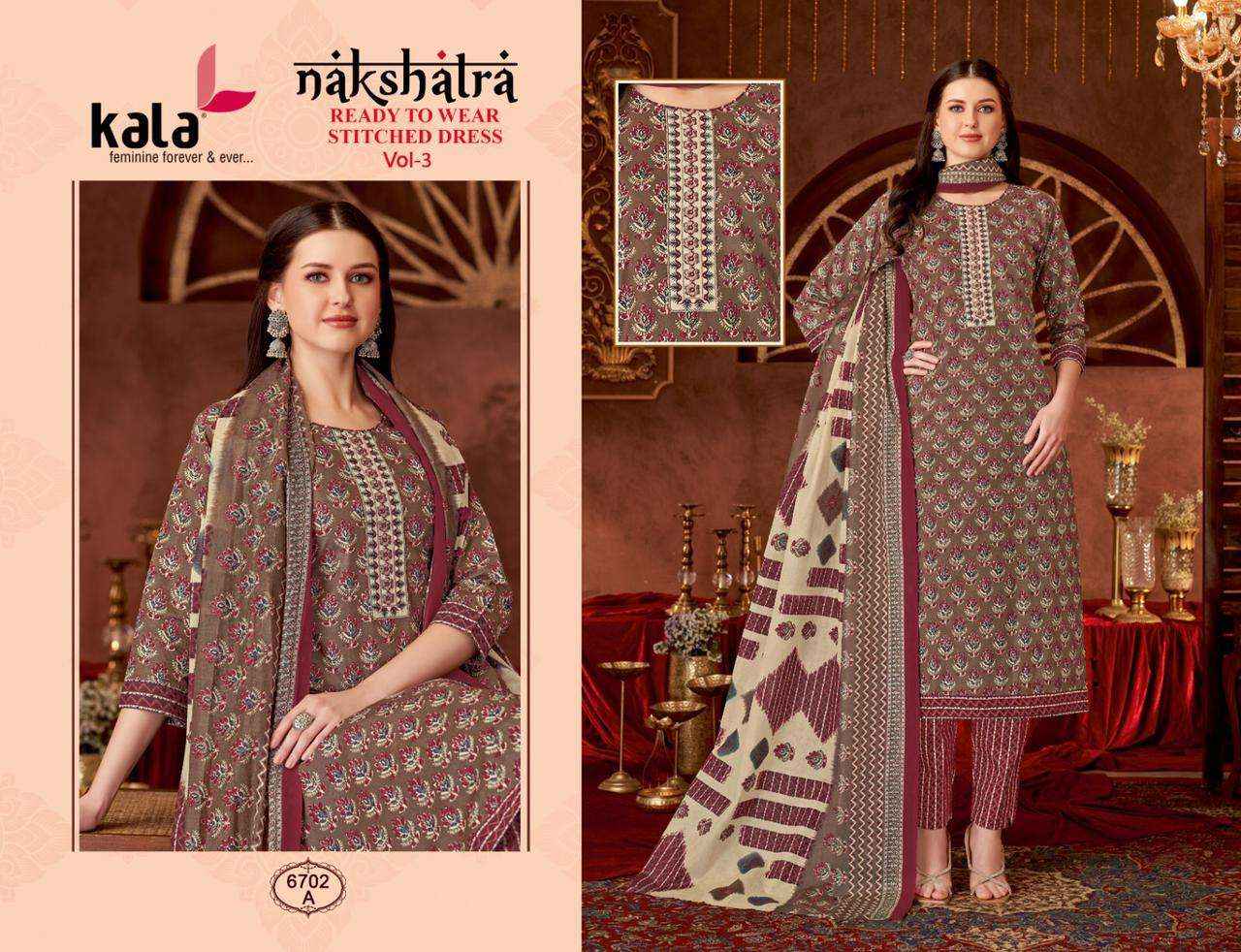 Kala Nakshatra Vol 3 Readymade Cotton Salwar Kameez Wholesale Price ( 12 Pcs Catalog )