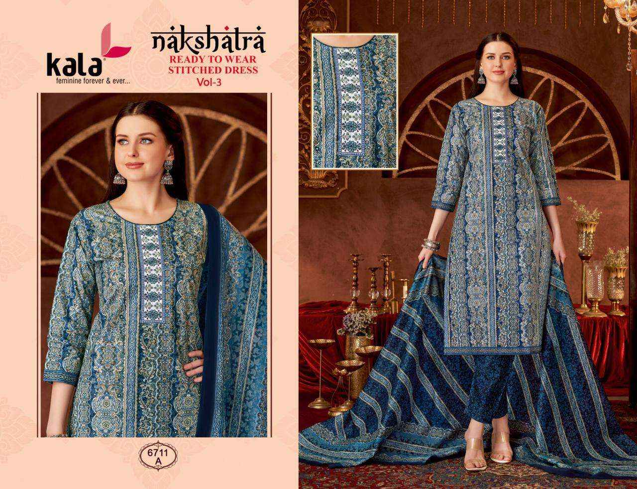 Kala Nakshatra Vol 3 Readymade Cotton Salwar Kameez Wholesale Price ( 12 Pcs Catalog )