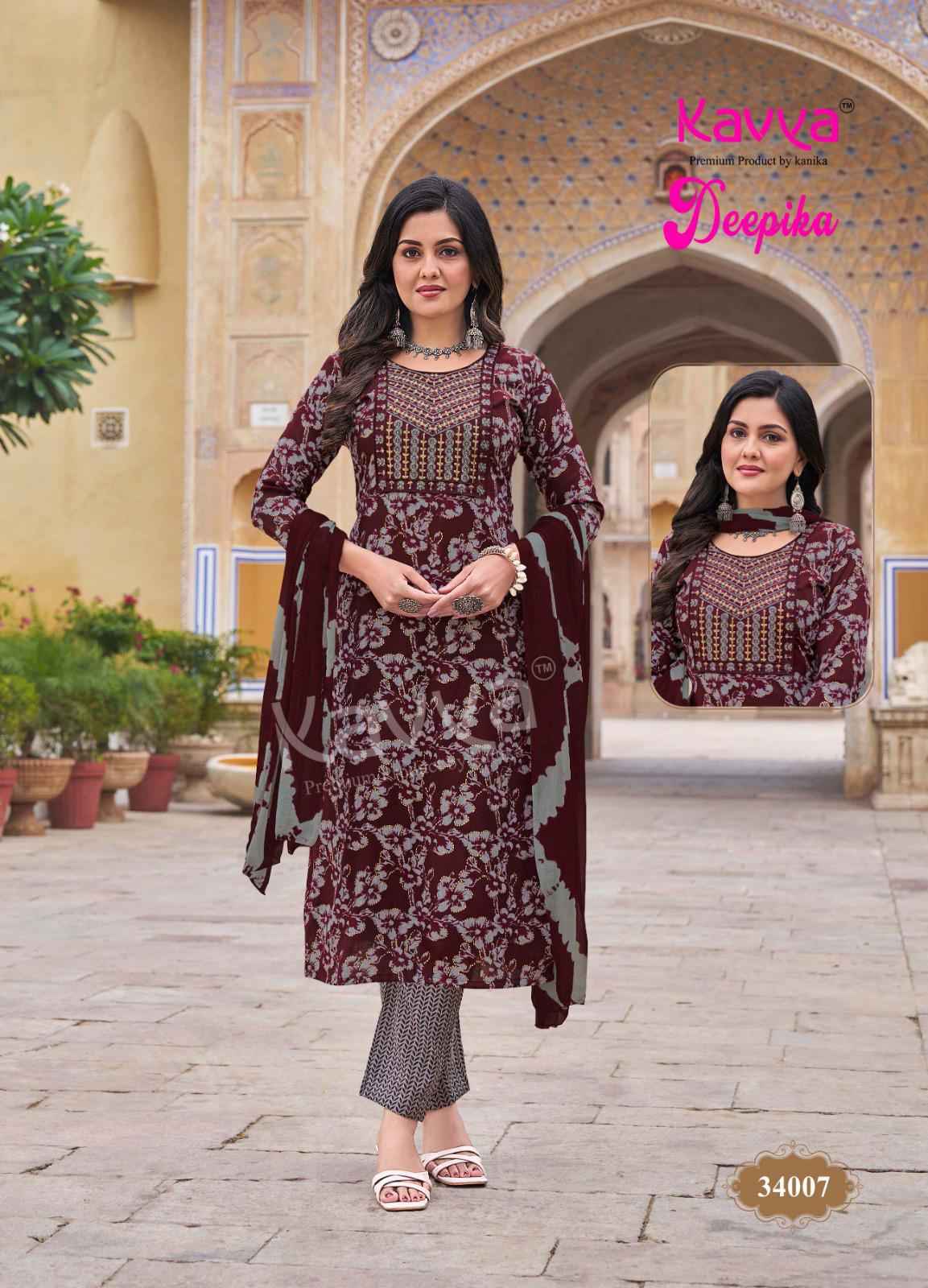 Kavya Deepika Vol 34 Wholesale Designer Readymade Suits ( 10 pcs catalogue )