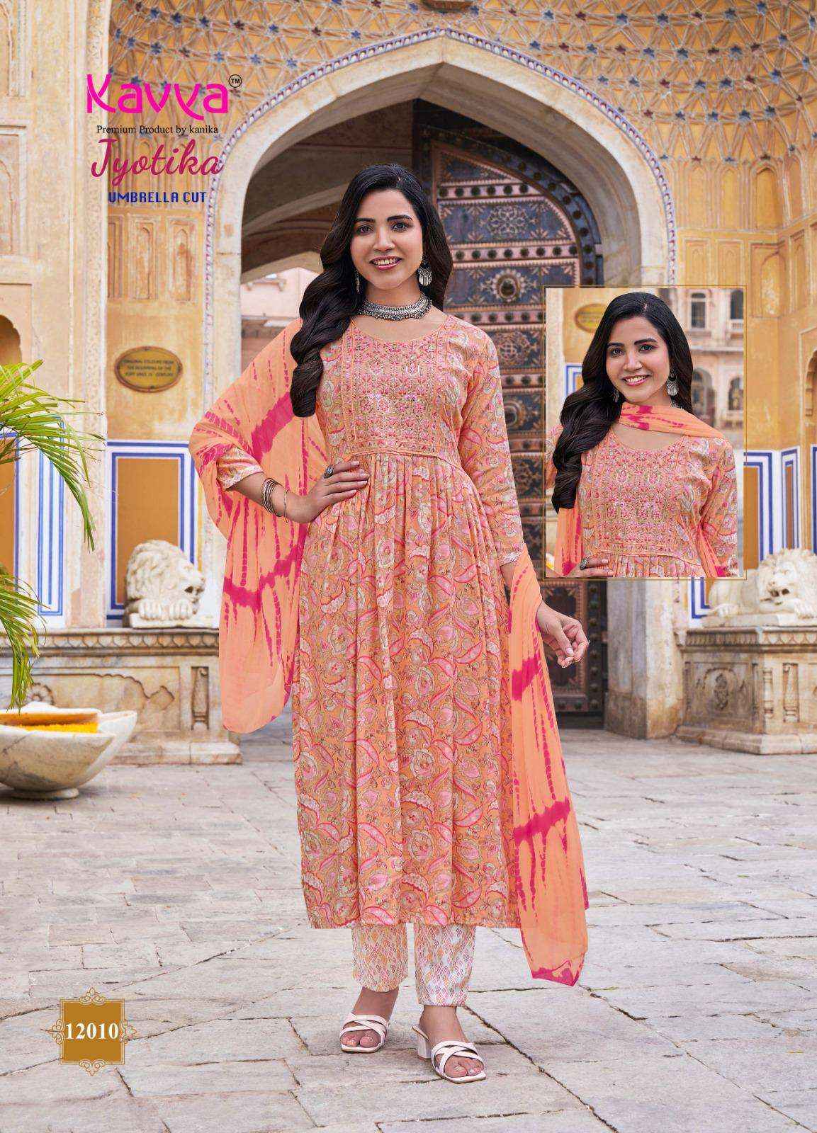 Kavya Jyotika Vol 12 Fancy Readymade Anarkali Suit Wholesale Price ( 10 Pcs Catalog )