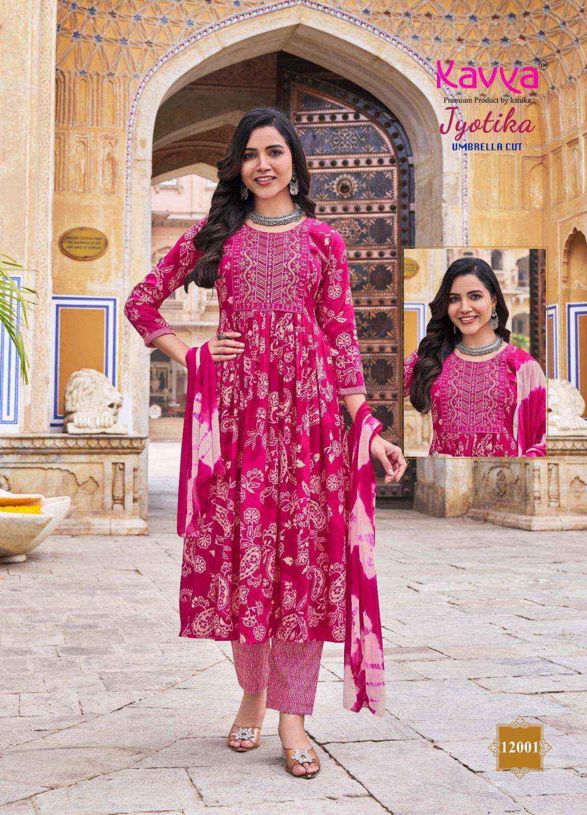 Kavya Jyotika Vol 12 Fancy Readymade Anarkali Suit Wholesale Price ( 10 Pcs Catalog )