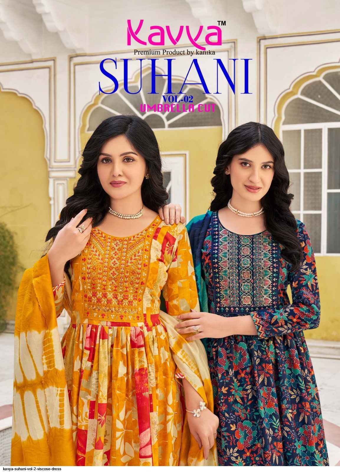 KAVYA SUHANI VOL 2 WHOLESALE VISCOSE DESIGNER READYMADE SUITS ( 10 PCS CATALOG )