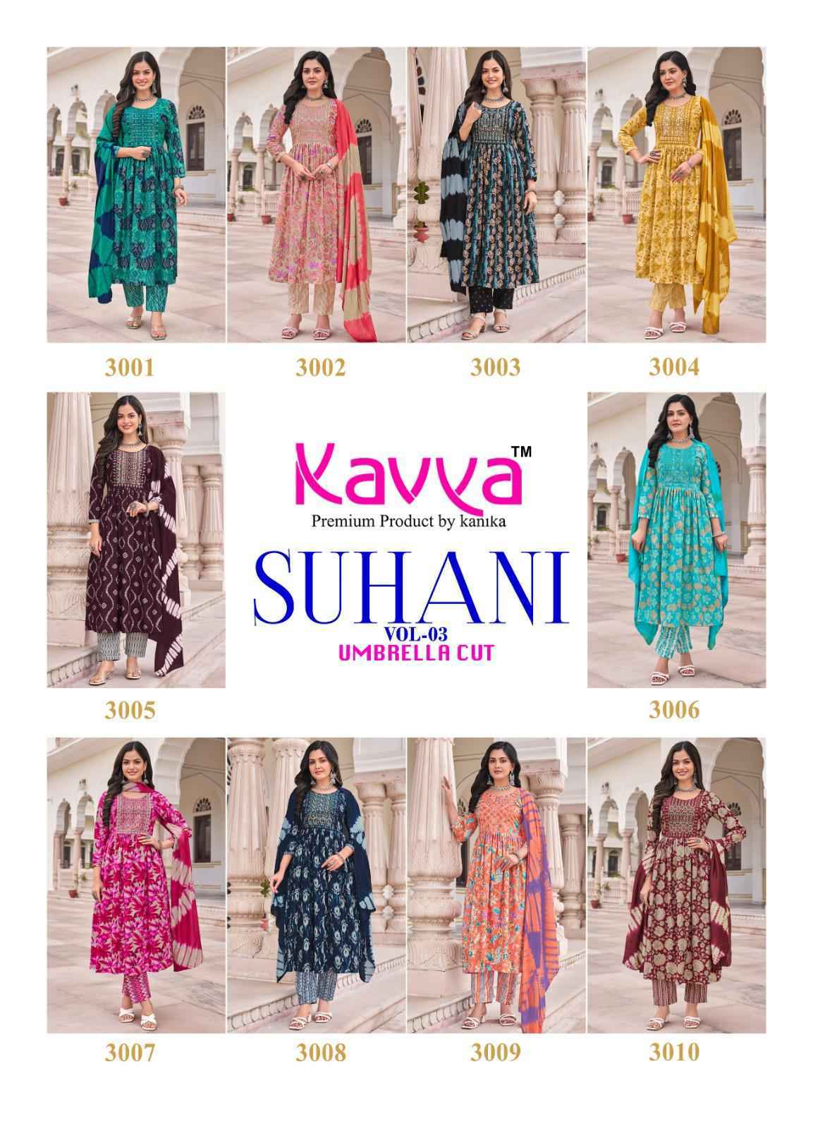 Kavya Suhani Vol-3 Viscose Kurti Combo (10 pcs Catalogue )