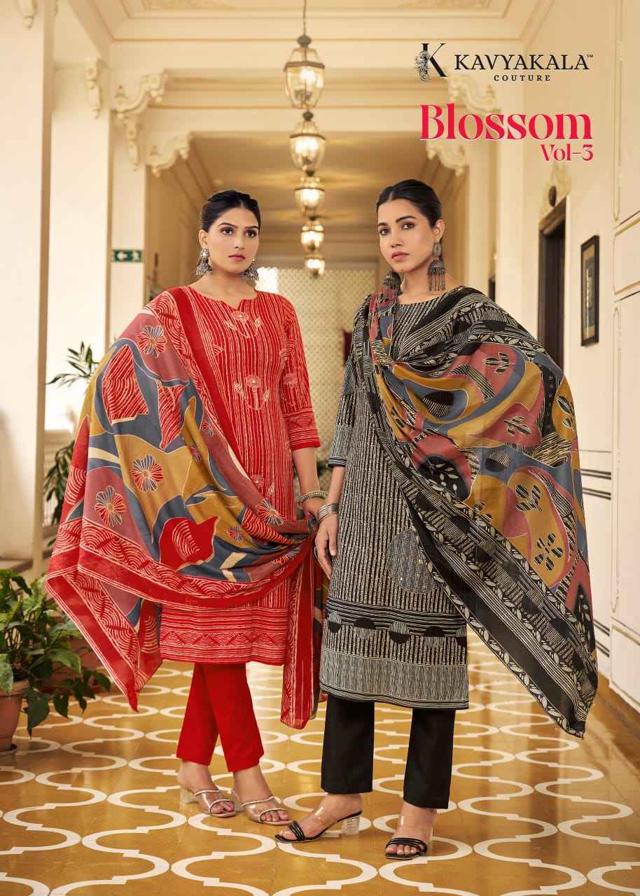 Kavyakala Blossom Vol 3 Cotton Salwar Kameez Wholesale Price ( 5 Pcs Catalog )