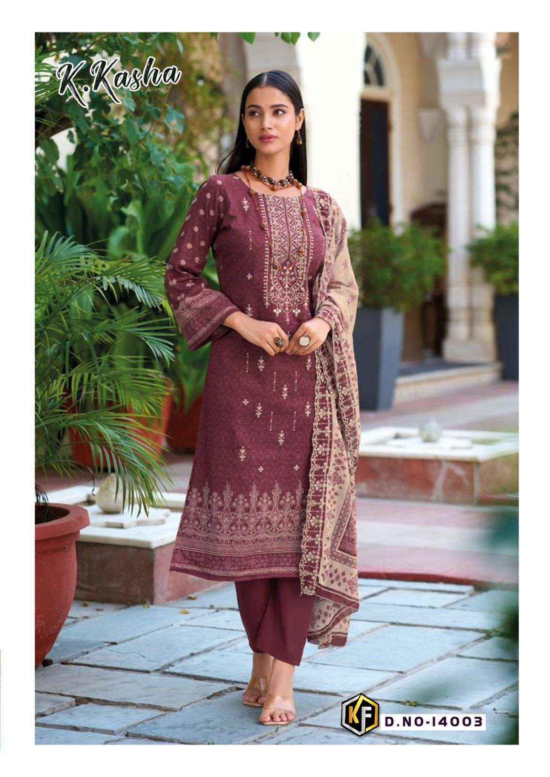 Keval Fab K Kasha Vol 14 Wholesale pakistani Suits ( 6 pc Catalogue )