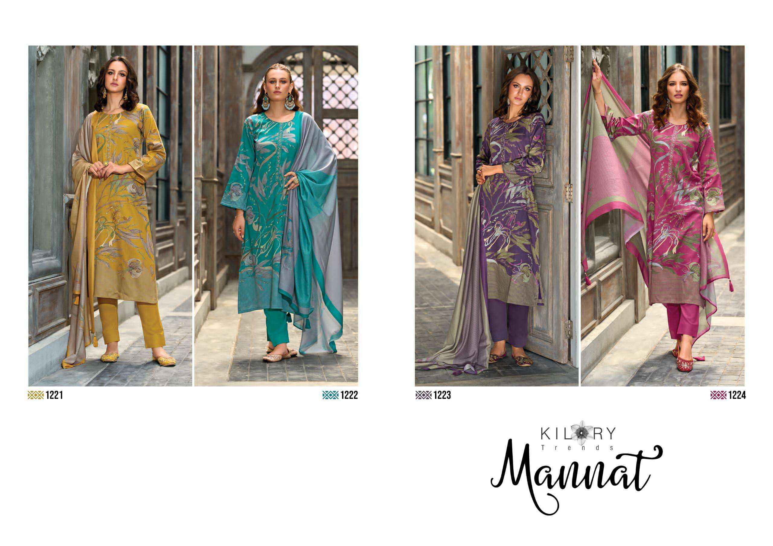 Kilory Trends Mannat Wholesale Jam Cotton Salwar Kameez ( 4 pcs Catalogue )