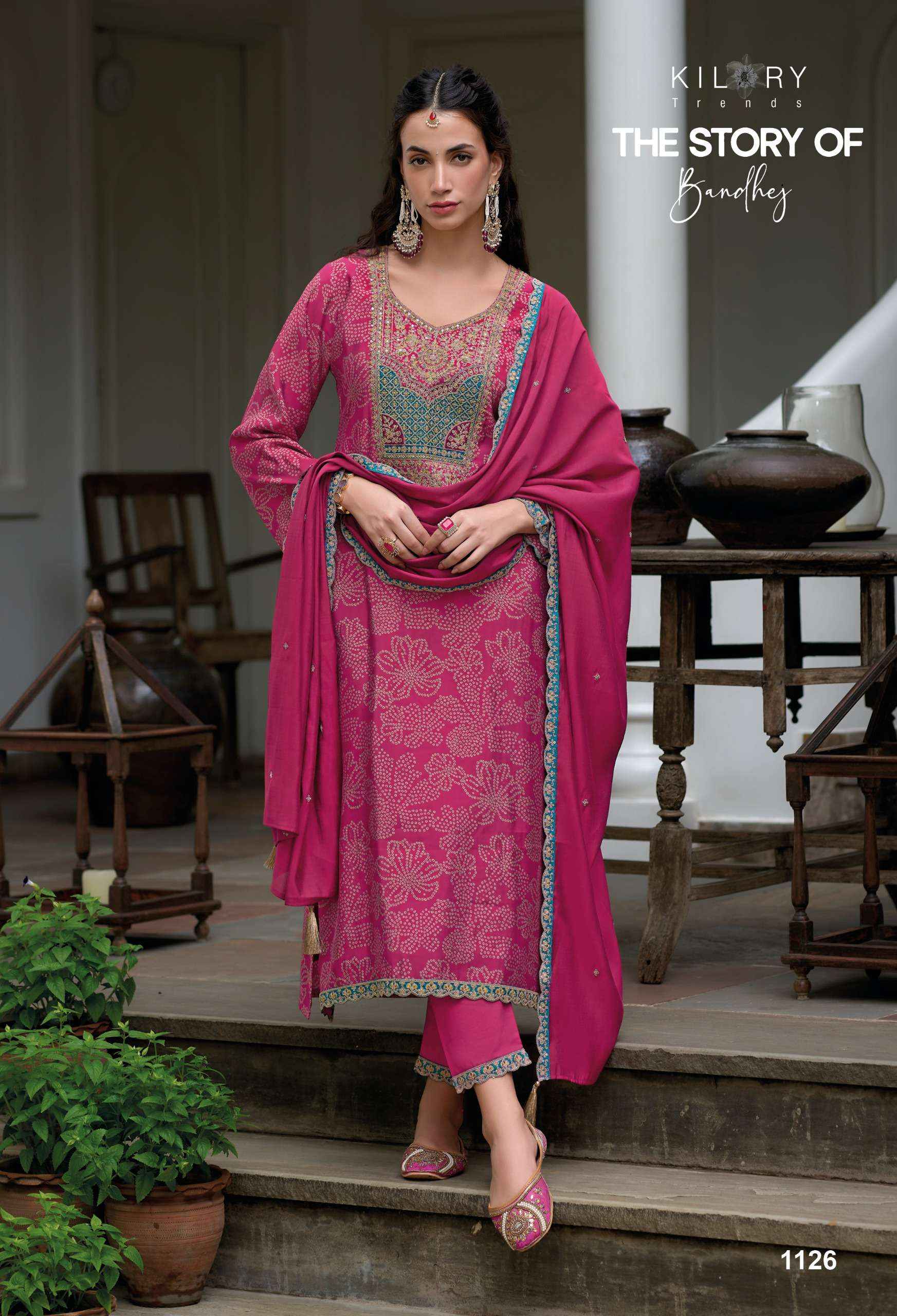 KILORY TRENDZ THE STORY OF BANDHEJ DESIGNER SALWAR KAMEEZ ( 8 PCS CATALOGUE )