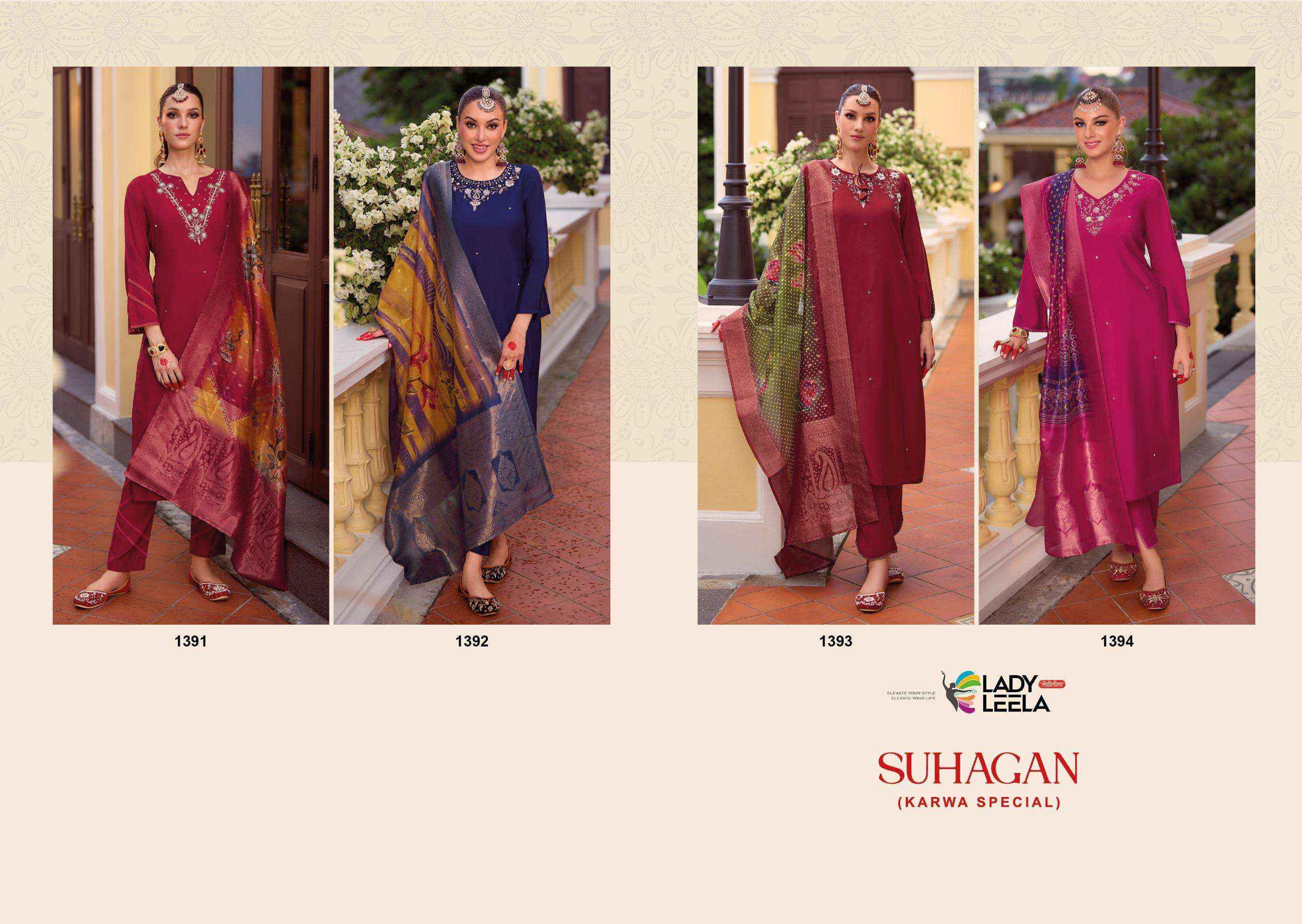 Lady Leela Suhagan Designer Readymade Suits ( 6 Pcs catalogue )