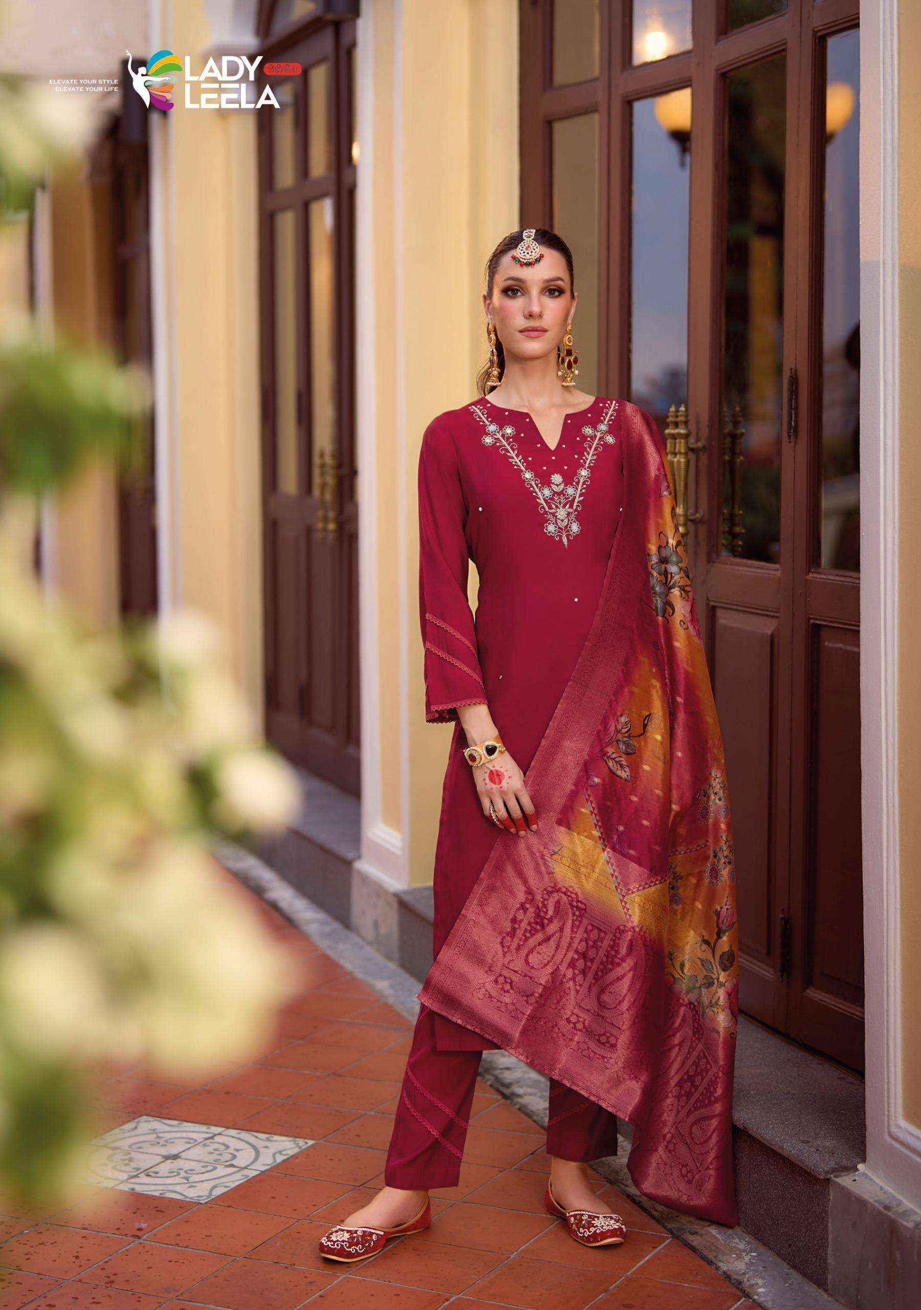 Lady Leela Suhagan Designer Readymade Suits ( 6 Pcs catalogue )