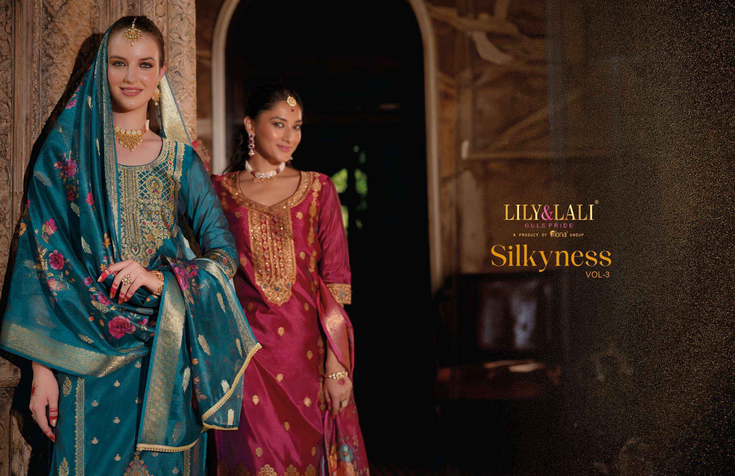 Lily And Lali Silkyness Vol 3 Wholesale Designer Readymade Suits ( 6 Pcs Catalogue )