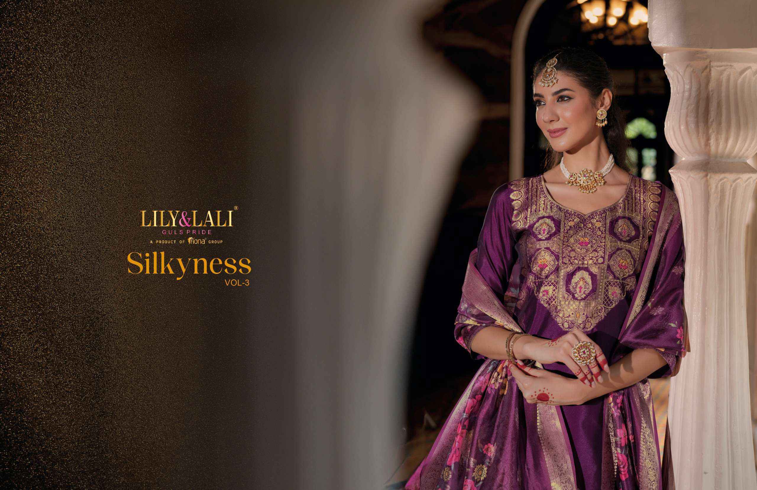 Lily And Lali Silkyness Vol 3 Wholesale Designer Readymade Suits ( 6 Pcs Catalogue )