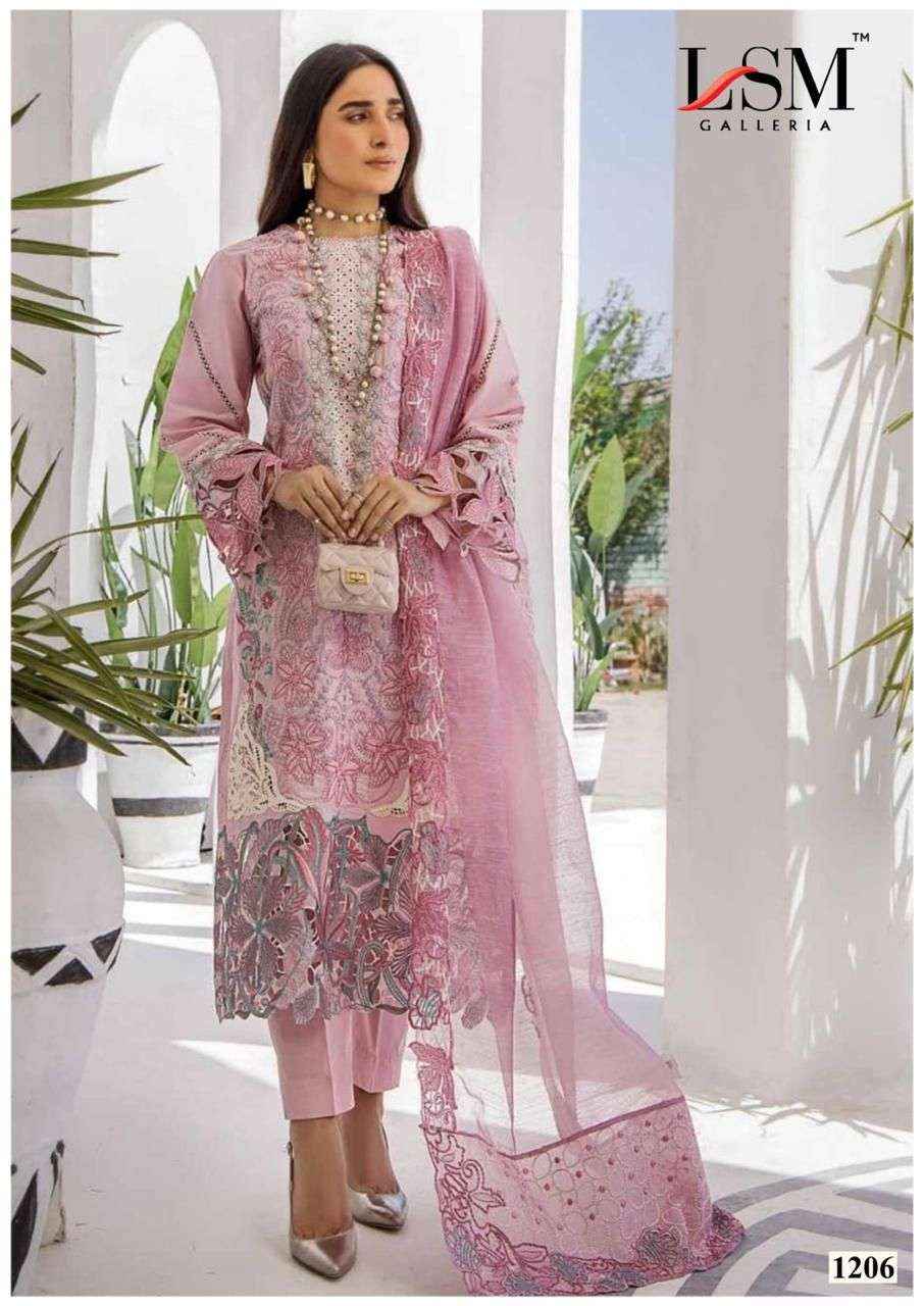 LSM GALLERIA PARIAN DREAM VOL 12 LAWN COTTON DRESS MATERIAL ( 6 PCS CATALOG )