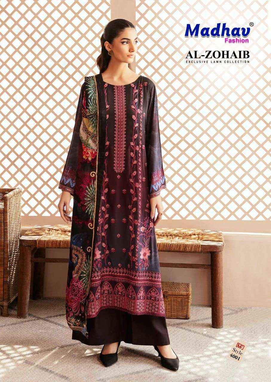 Madhav Fashion Al Zohaib Vol 4 Wholesale Lawn Cotton Salwar Suit ( 6 pcs Catalogue )