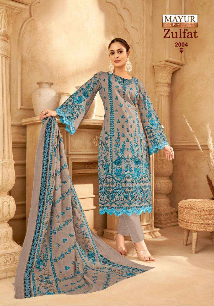 MAYUR CREATION ZULFAT VOL 2 COTTON DIGITAL KARACHI PRINT SALWAR KAMEEZ WHOLESALE PRICE ( 8 PCS CATALOG )