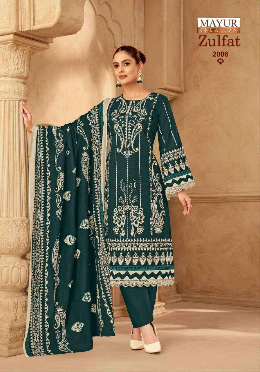 MAYUR CREATION ZULFAT VOL 2 COTTON DIGITAL KARACHI PRINT SALWAR KAMEEZ WHOLESALE PRICE ( 8 PCS CATALOG )