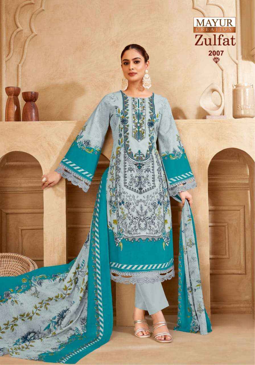 MAYUR CREATION ZULFAT VOL 2 COTTON DIGITAL KARACHI PRINT SALWAR KAMEEZ WHOLESALE PRICE ( 8 PCS CATALOG )