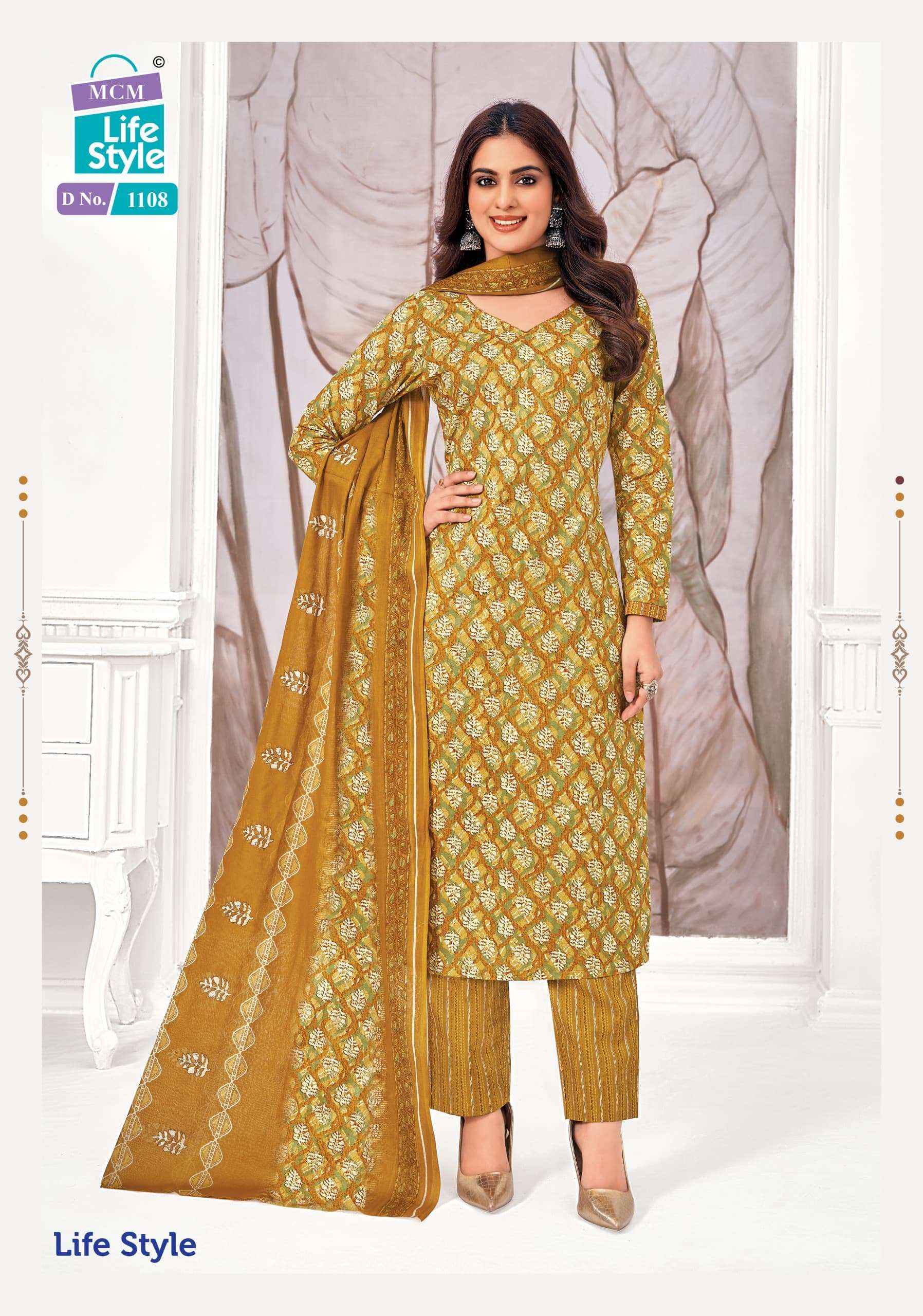 MCM LIFESTYLE VOL 11 PURE COTTON READYMADE SUITS ( 1 2 PCS CATALOGUE )