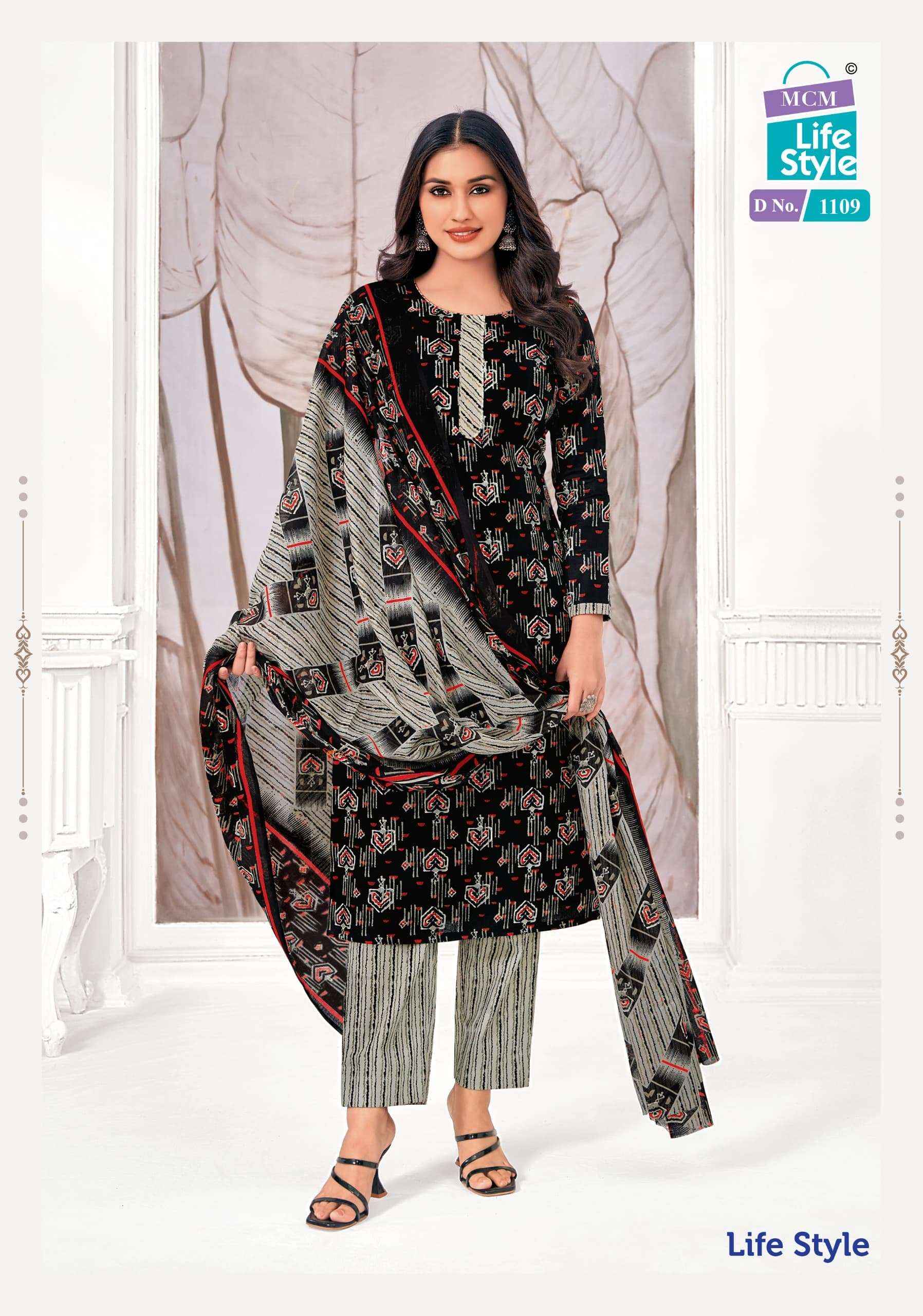 MCM LIFESTYLE VOL 11 PURE COTTON READYMADE SUITS ( 1 2 PCS CATALOGUE )