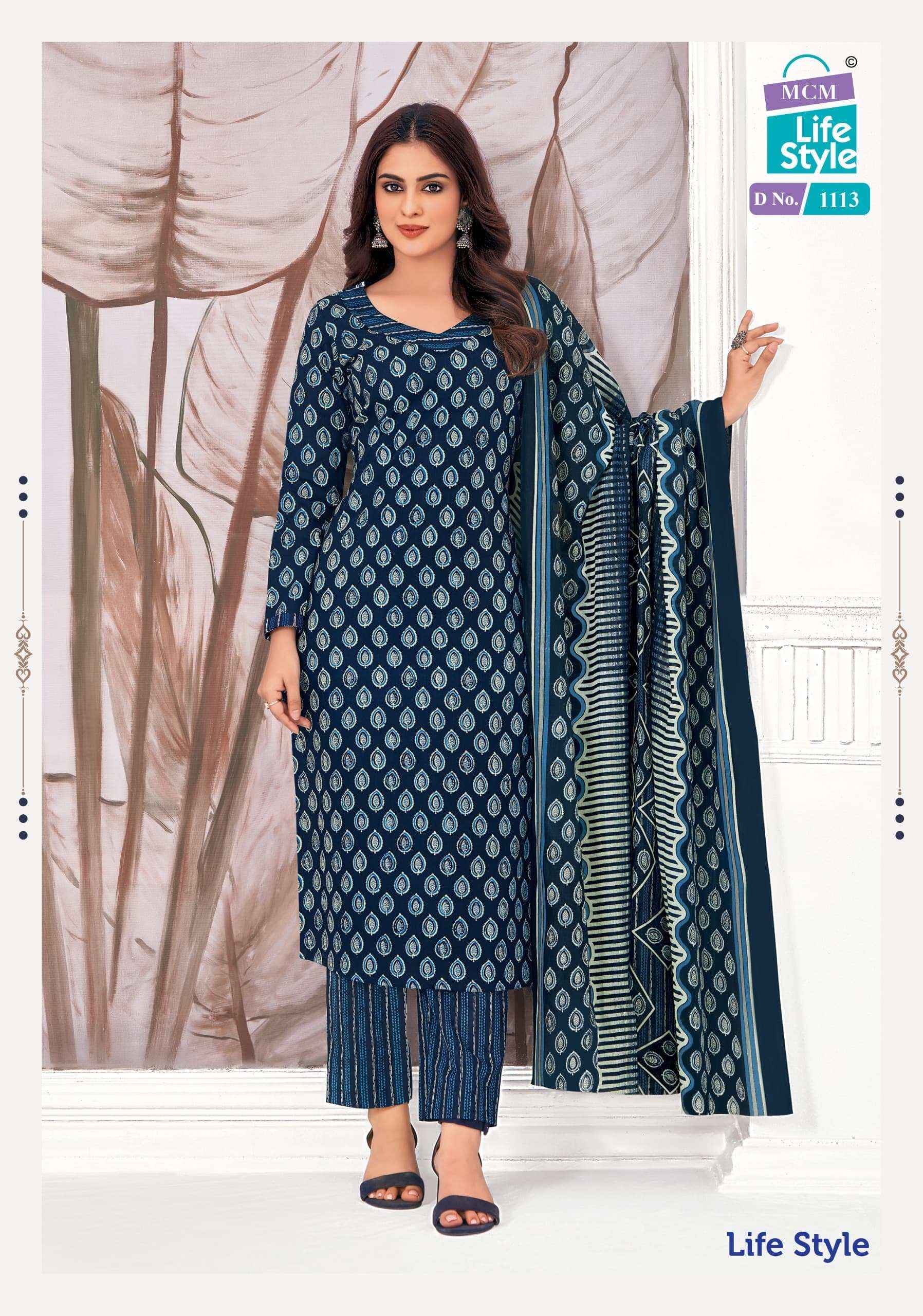 MCM LIFESTYLE VOL 11 PURE COTTON READYMADE SUITS ( 1 2 PCS CATALOGUE )