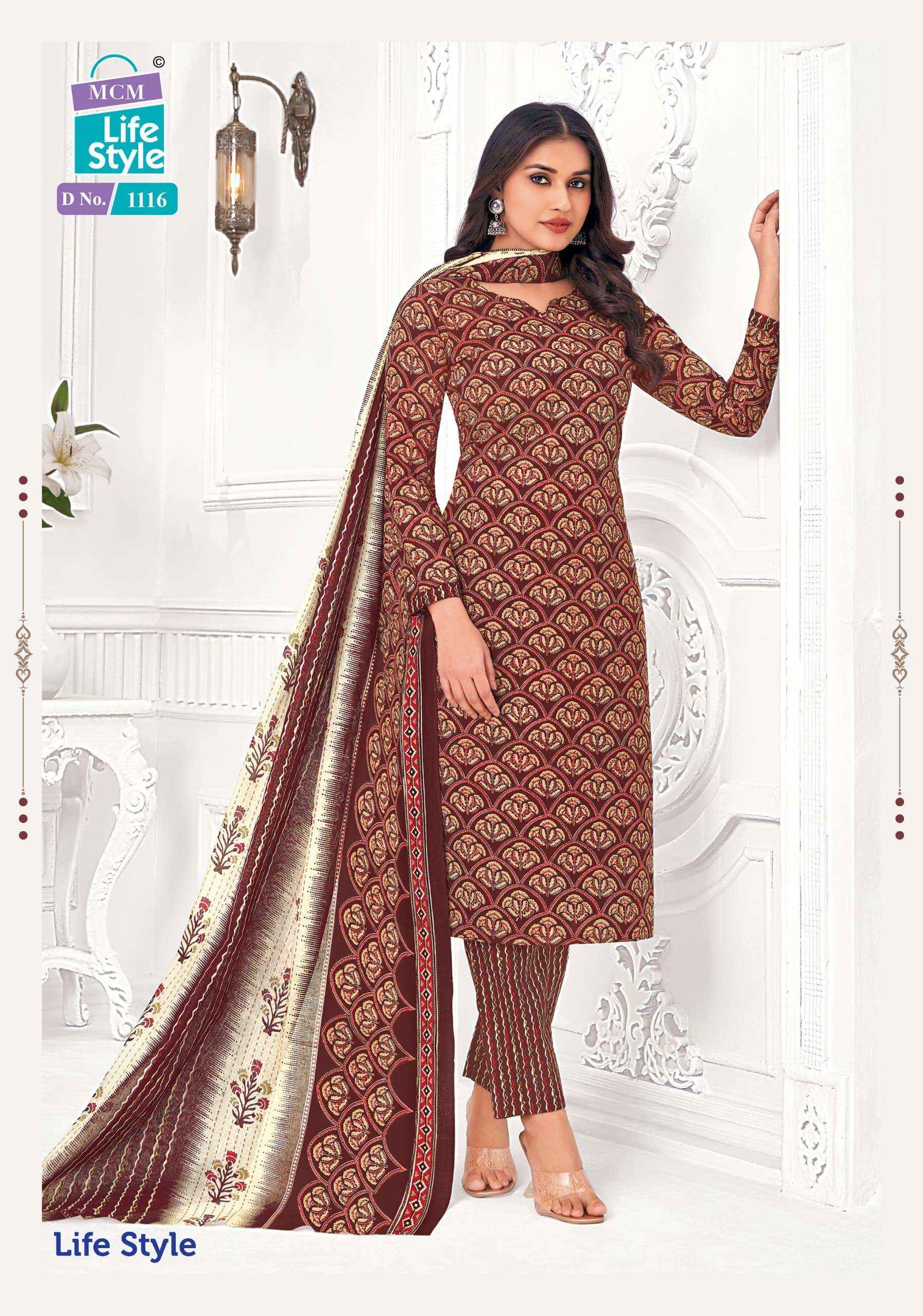 MCM LIFESTYLE VOL 11 PURE COTTON READYMADE SUITS ( 1 2 PCS CATALOGUE )