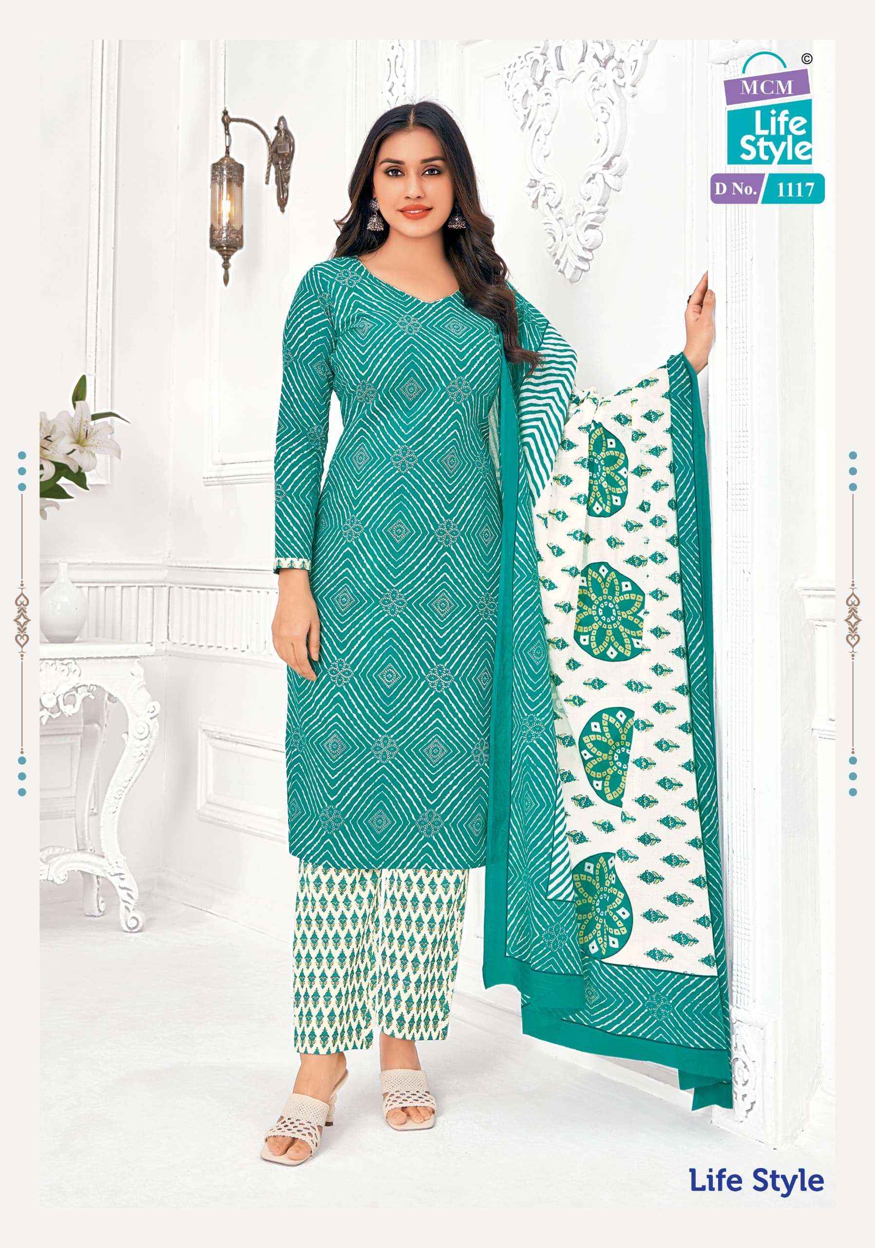 MCM LIFESTYLE VOL 11 PURE COTTON READYMADE SUITS ( 1 2 PCS CATALOGUE )