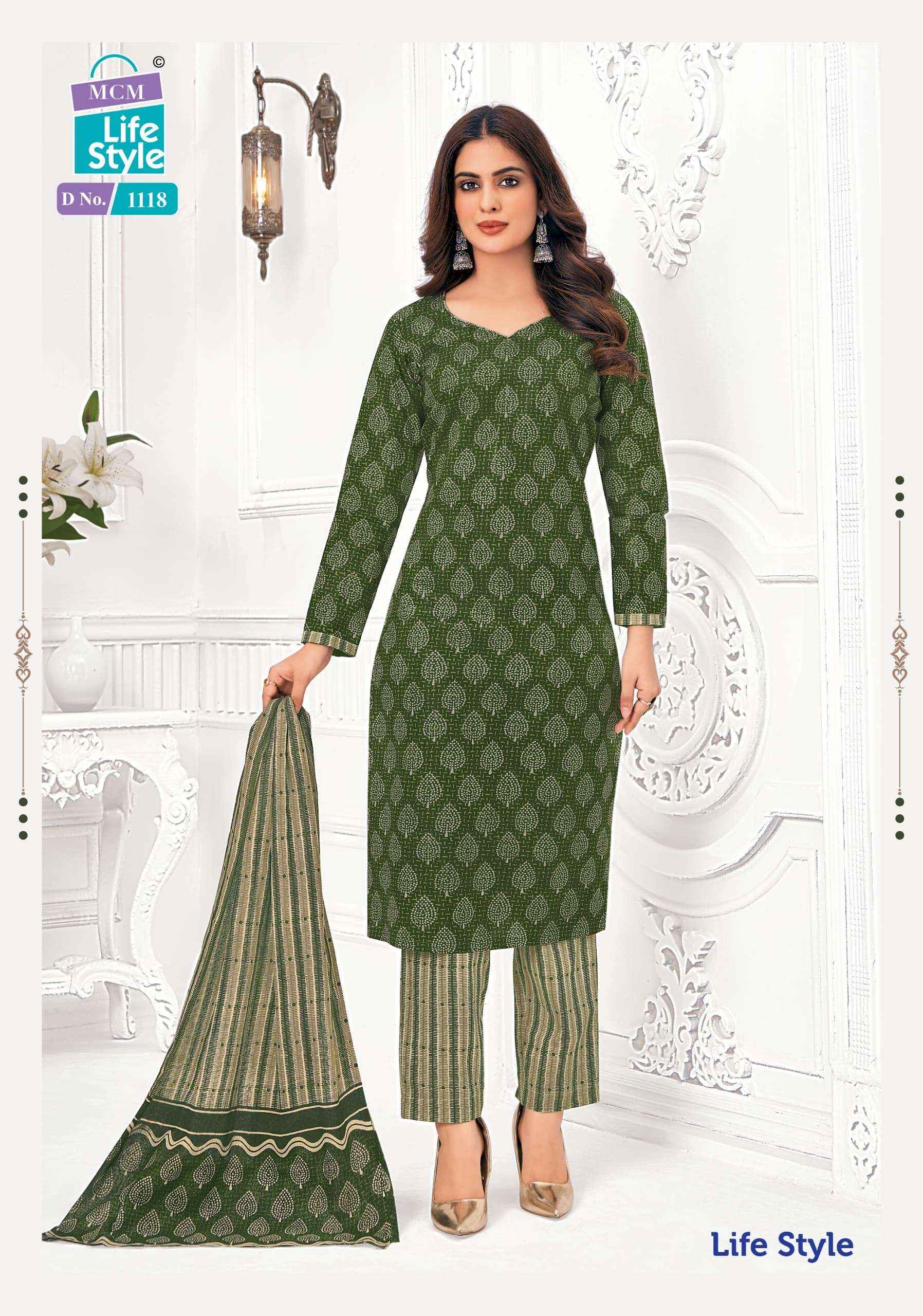MCM LIFESTYLE VOL 11 PURE COTTON READYMADE SUITS ( 1 2 PCS CATALOGUE )