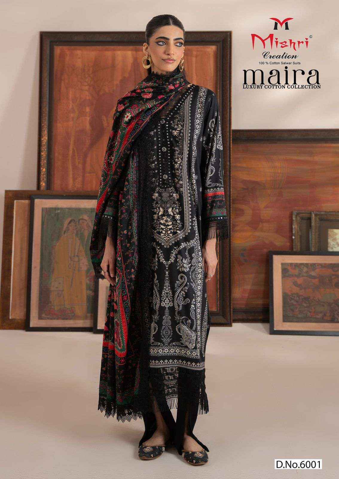 MISHRI CREATION MAIRA VOL 1 WHOLESALE COTTON PAKISTANI DRESS MATERIAL ( 6 PCS CATALOGUE )