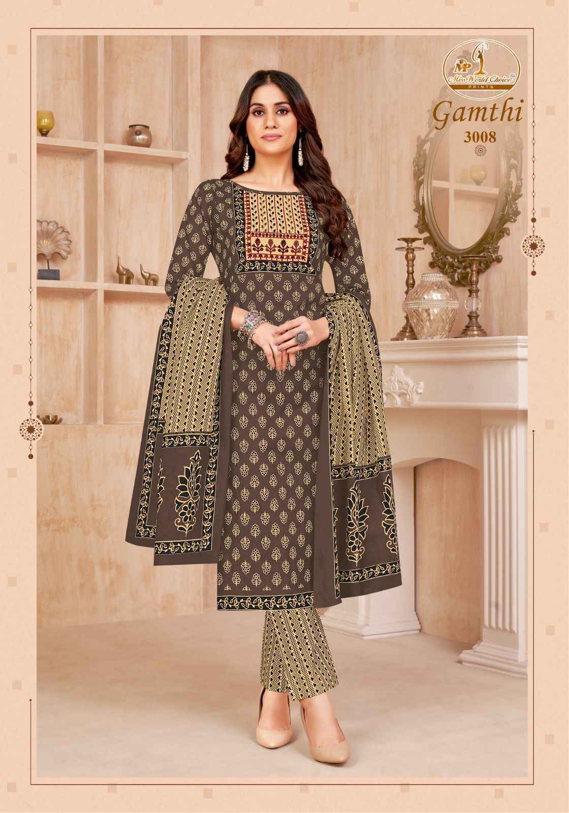 Miss World Choice Gamthi Vol 3 Suits Latest Catalog Wholesale Price (10 pcs Catalogue)