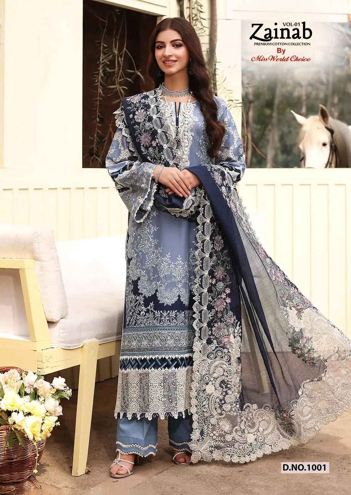 Miss World Choice Zainab Vol 1 Lawn Cotton Salwar Kameez Wholesale Price ( 6 Pcs Catalog )