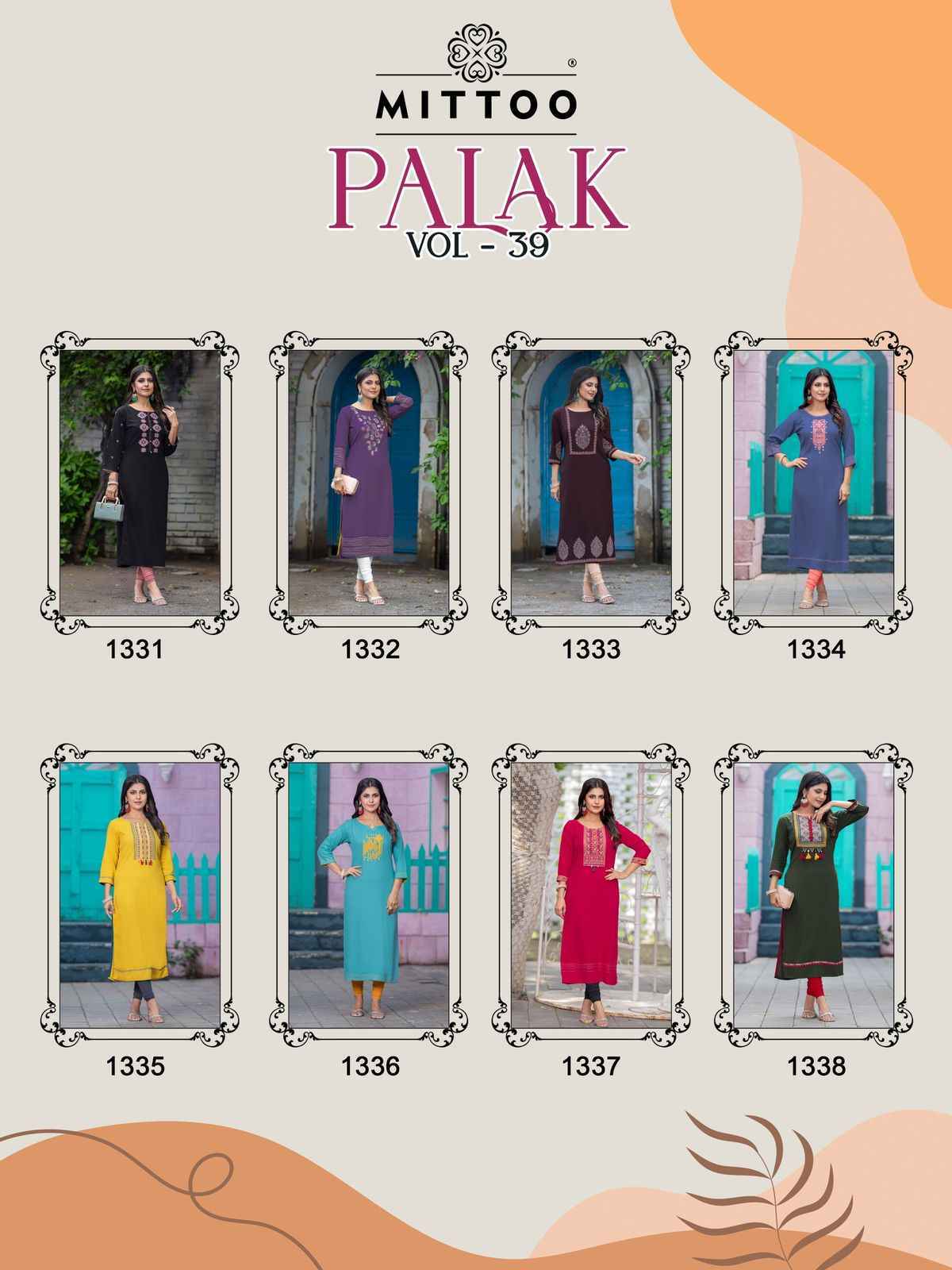 Mittoo Palak Vol 39 Rayon Readymade Kurti Wholesale Price ( 8 Pcs Catalog )