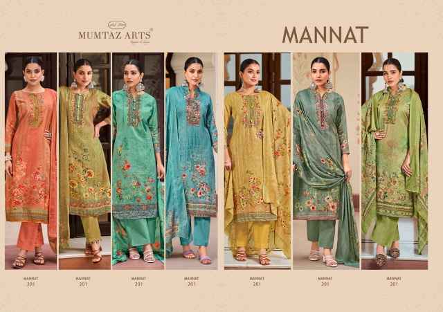 Mumtaz Arts Mannat Jam Satin Salwar Kameez Wholesale Price ( 7 Pcs Catalog )