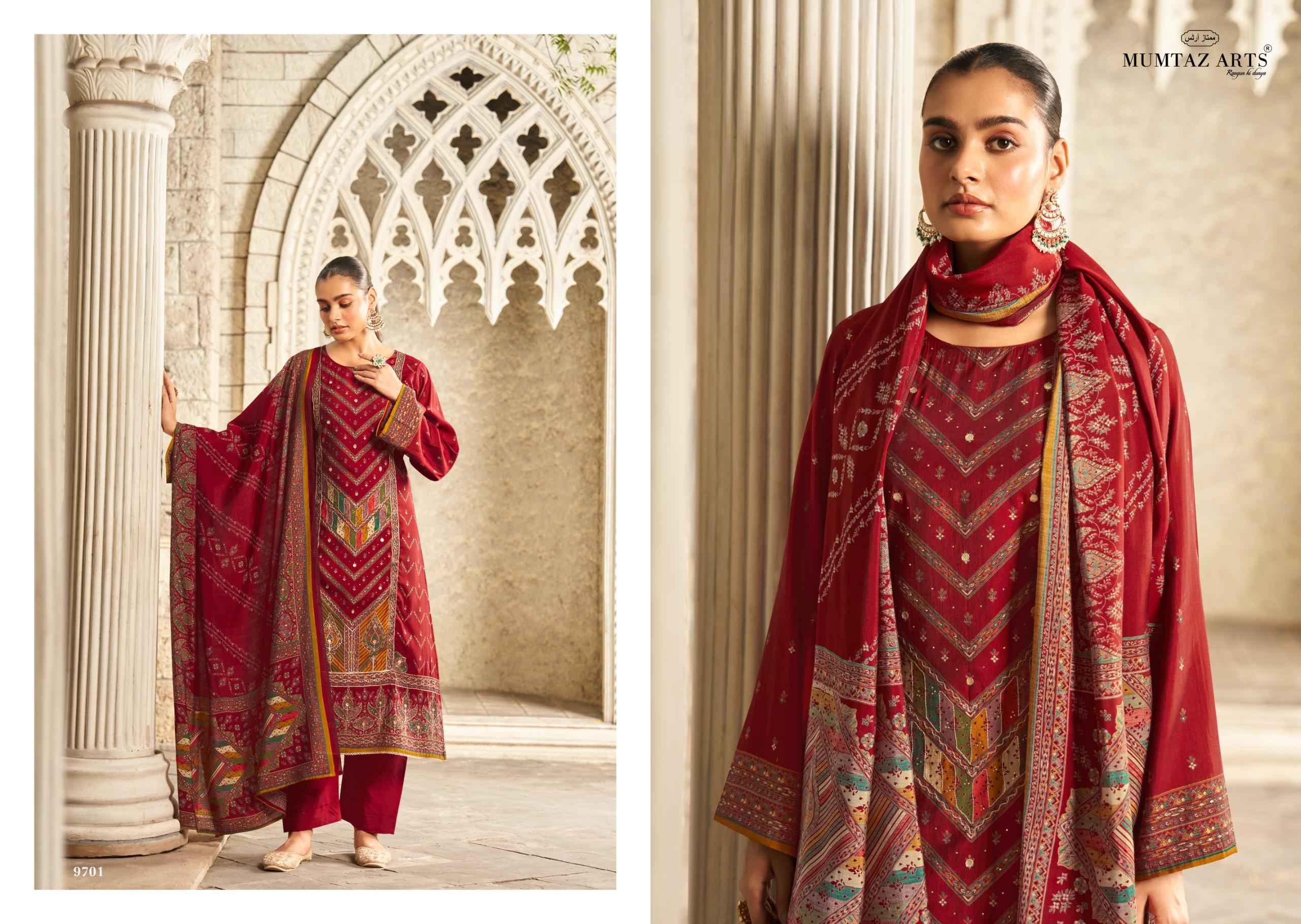 Mumtaz Arts Muskan - Viscose Maslin Ladies Salwar Kameez ( 4 Pcs Catalogue )