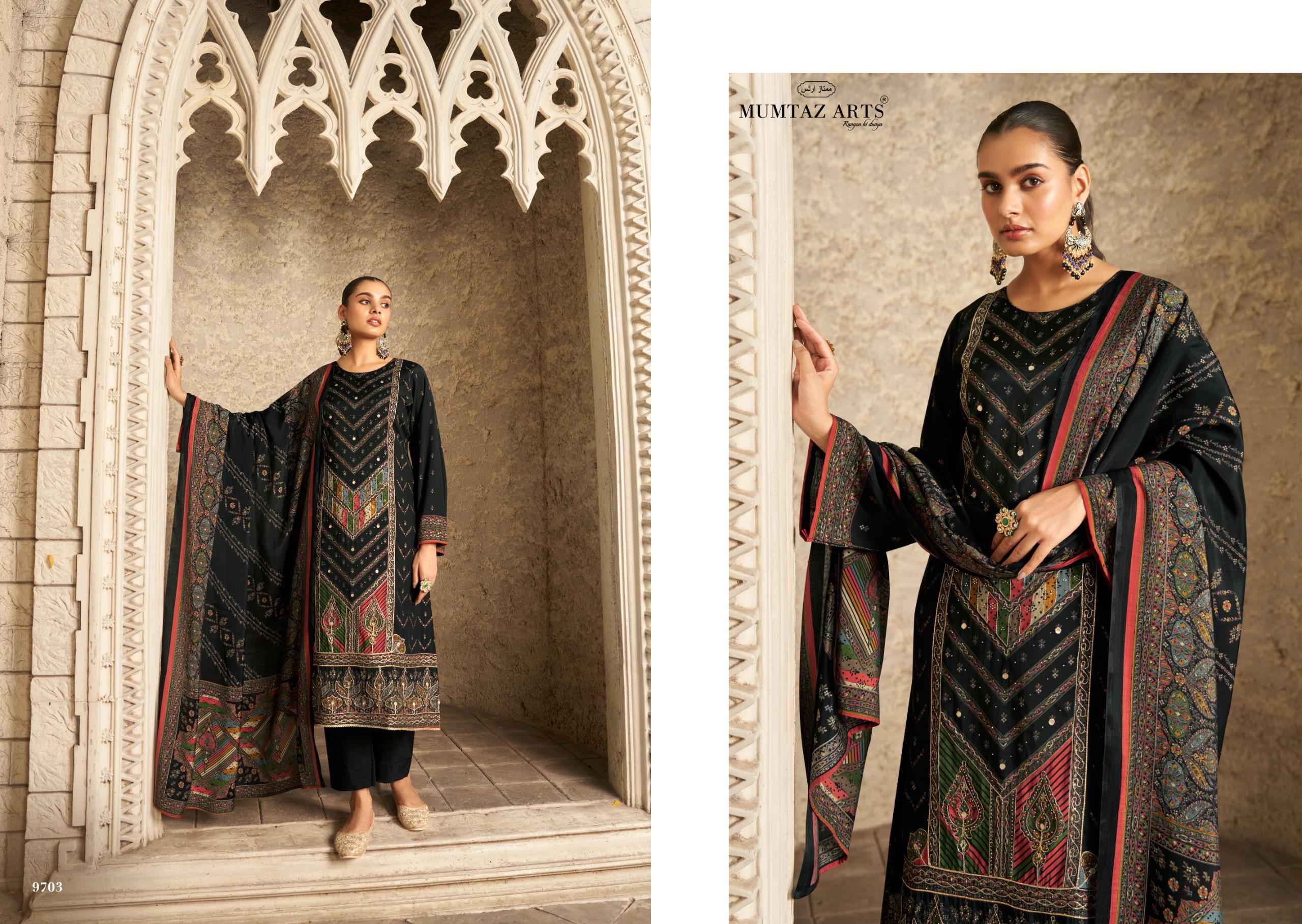 Mumtaz Arts Muskan - Viscose Maslin Ladies Salwar Kameez ( 4 Pcs Catalogue )
