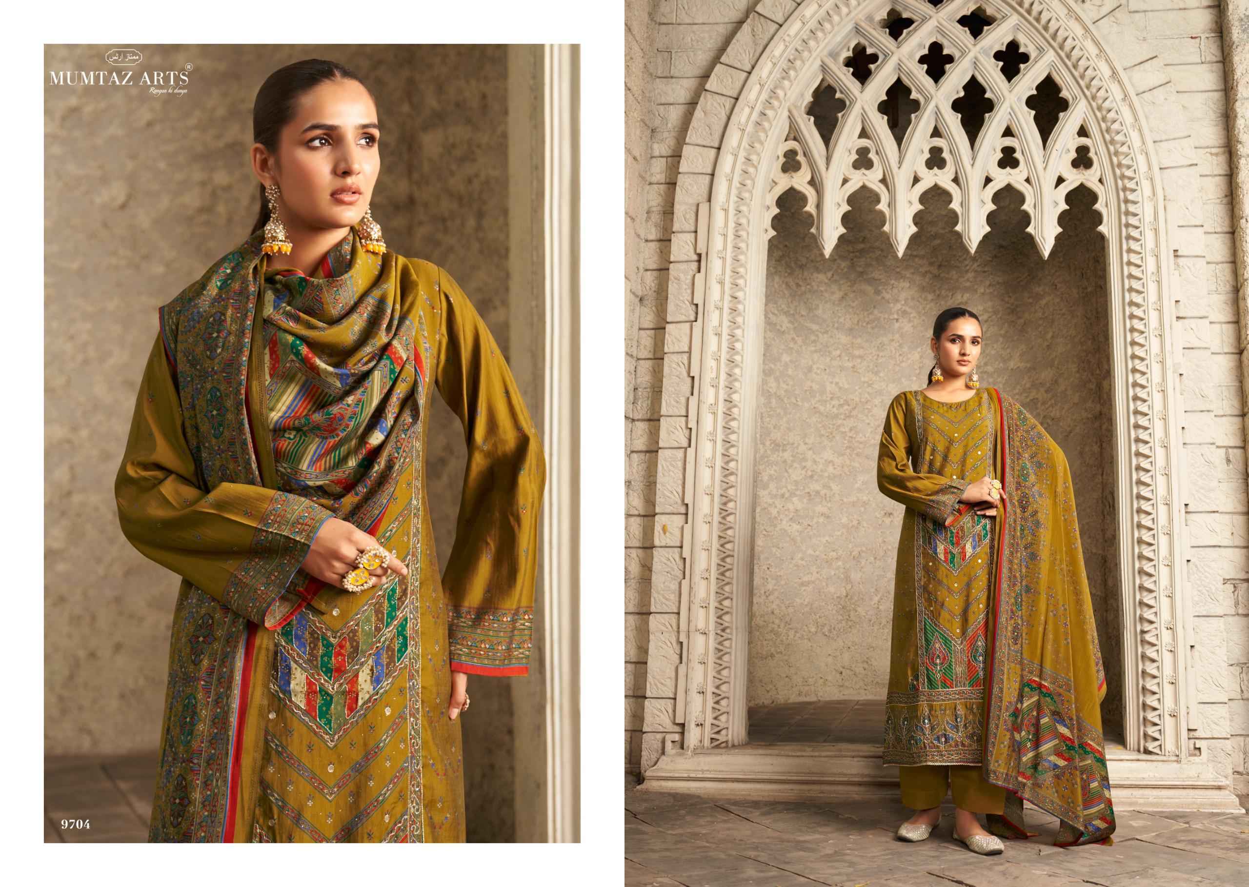 Mumtaz Arts Muskan - Viscose Maslin Ladies Salwar Kameez ( 4 Pcs Catalogue )