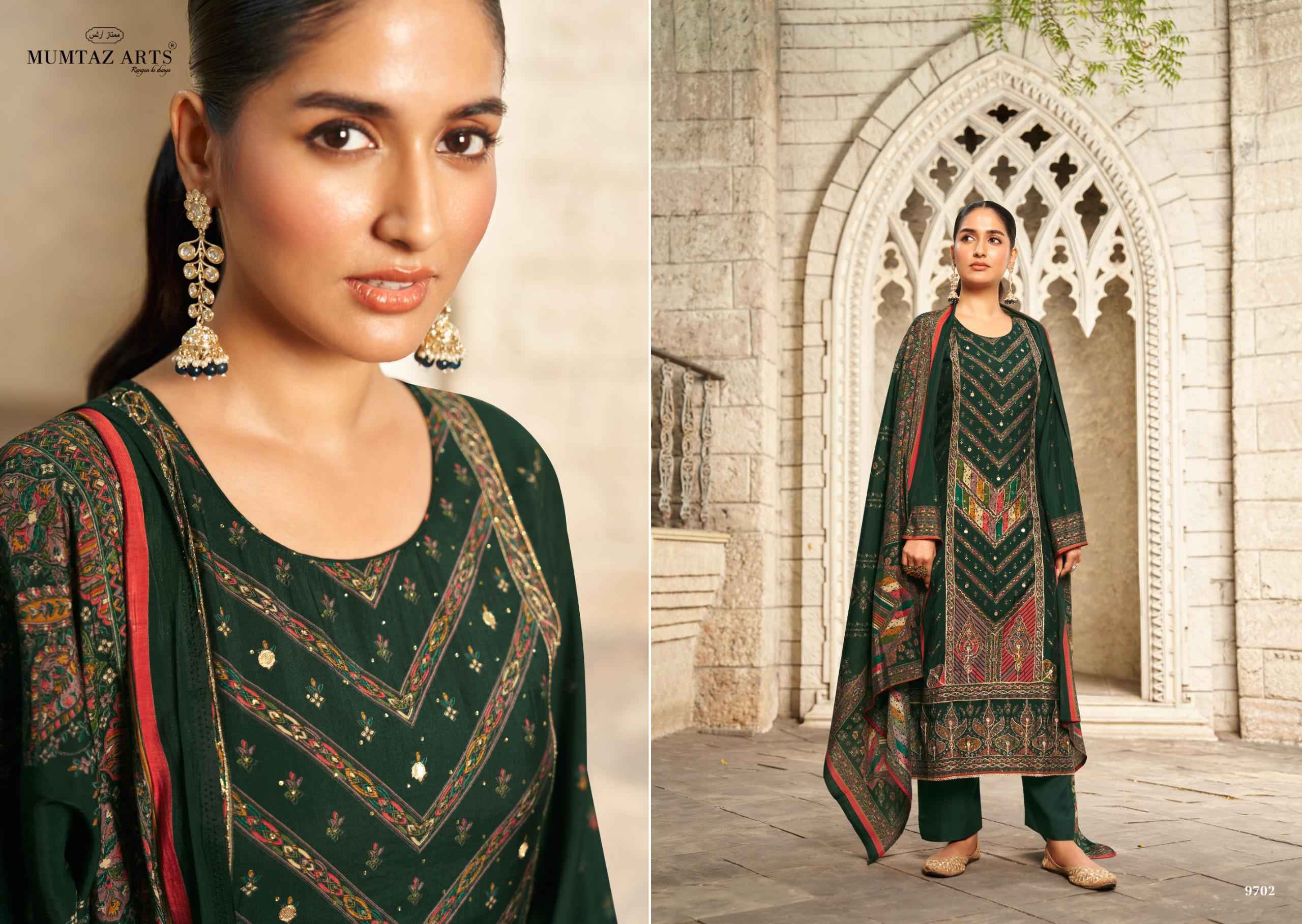 Mumtaz Arts Muskan - Viscose Maslin Ladies Salwar Kameez ( 4 Pcs Catalogue )