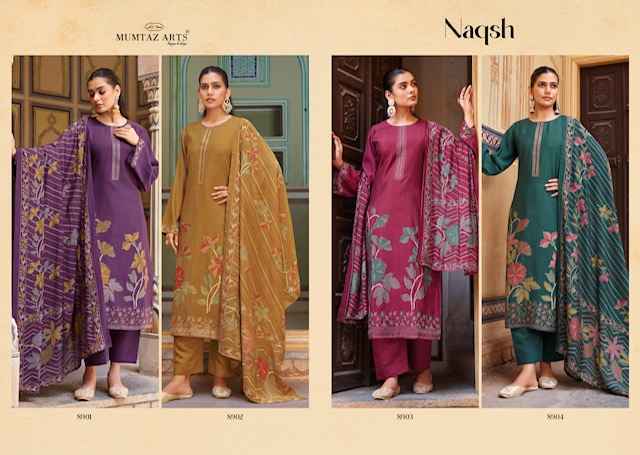 Mumtaz Arts Naqsh Viscouse Musline Salwar Kameez Wholesale Price ( 4 Pcs Catalog )