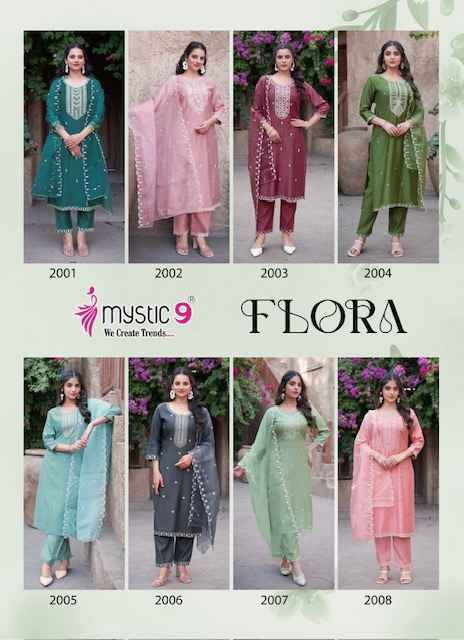 Mystic 9 Flora Vol 2 Viscouse Kurti Combo Wholesale Price ( 8 Pcs Catalog )