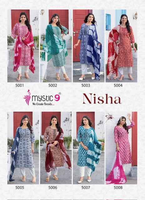 Mystic 9 Nisha Vol 5 Cotton Readymade Kurti Wholesale Price ( 8 Pcs Catalog )