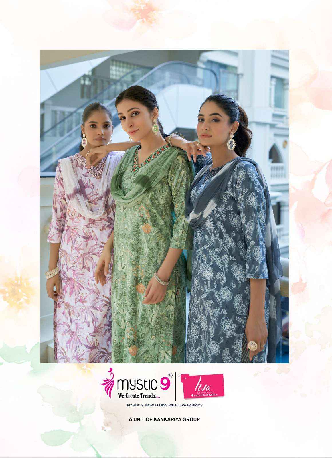 Mystic 9 Padma Vol 1 Readymade Kurti Pant Dupatta Set Wholesale Price ( 8 Pcs Catalog )