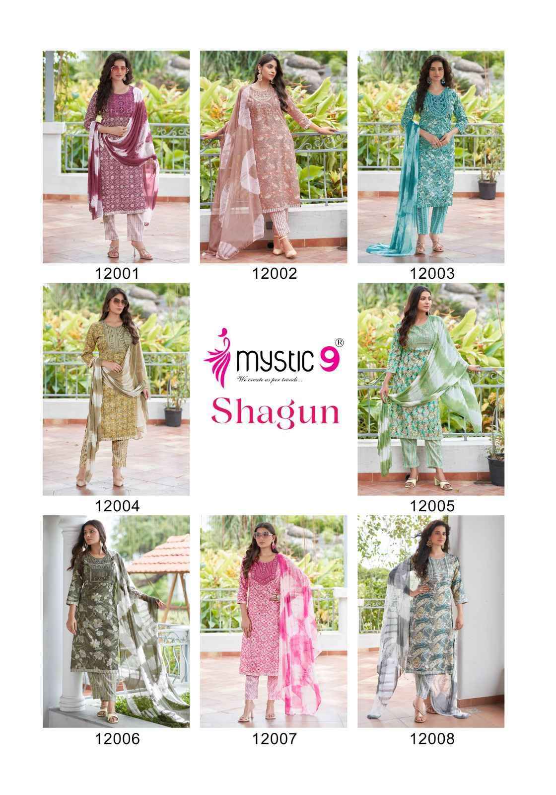 Mystic 9 Shagun Vol 12 Latest Catalogue Readymade Suits ( 8 Pcs Catalogue )