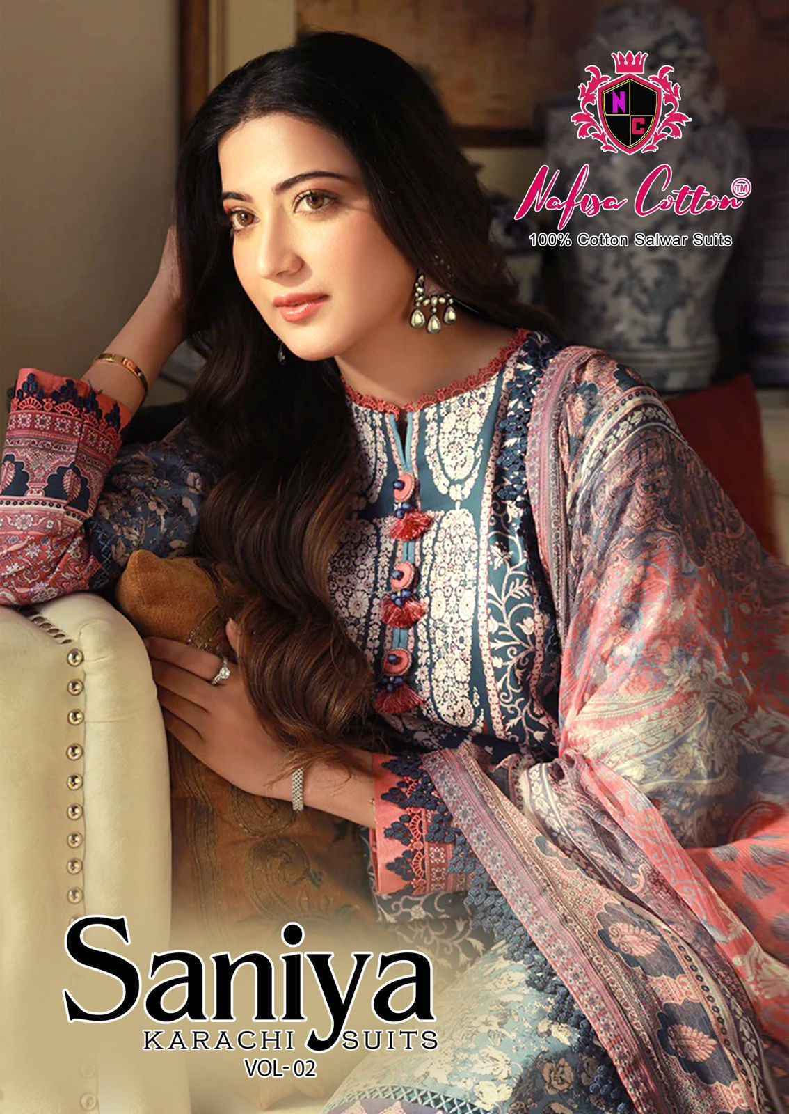 Nafisa Cotton Saniya Karachi Suits Vol 2 Pakistani Suit ( 6 pcs Catalogue )