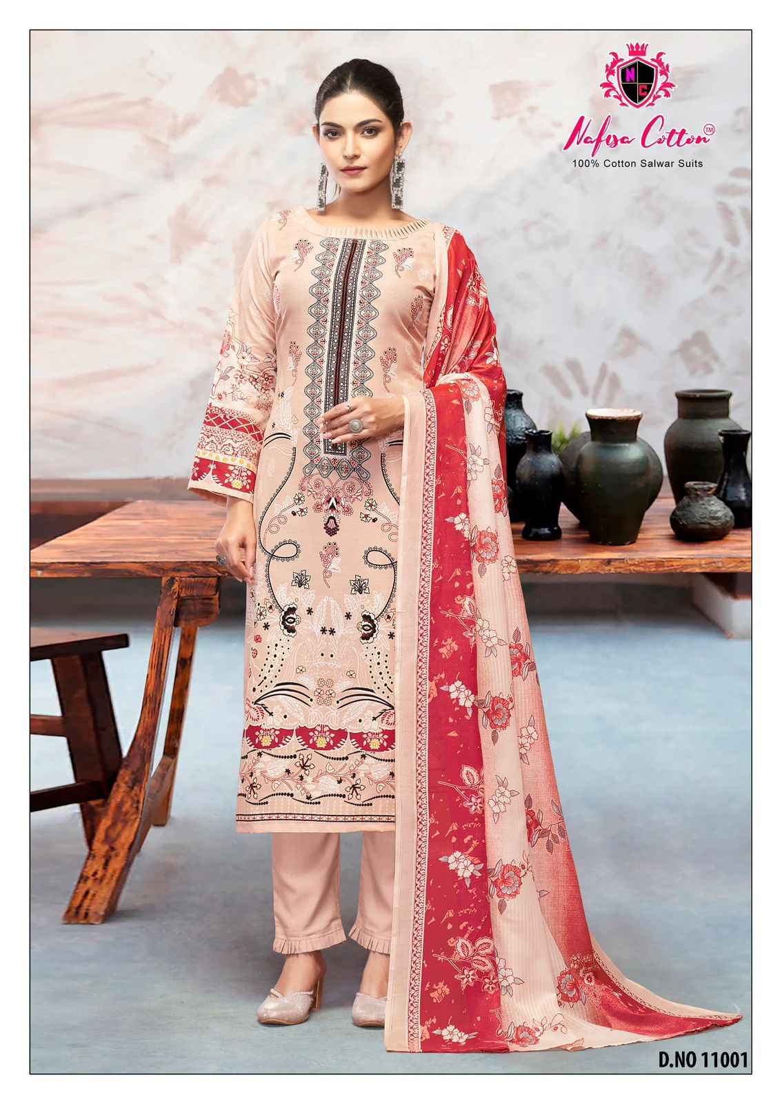 Nafisa Safina Vol 11 Wholesale Cotton Pakistani Dress Material ( 6 Pcs Catalogue )