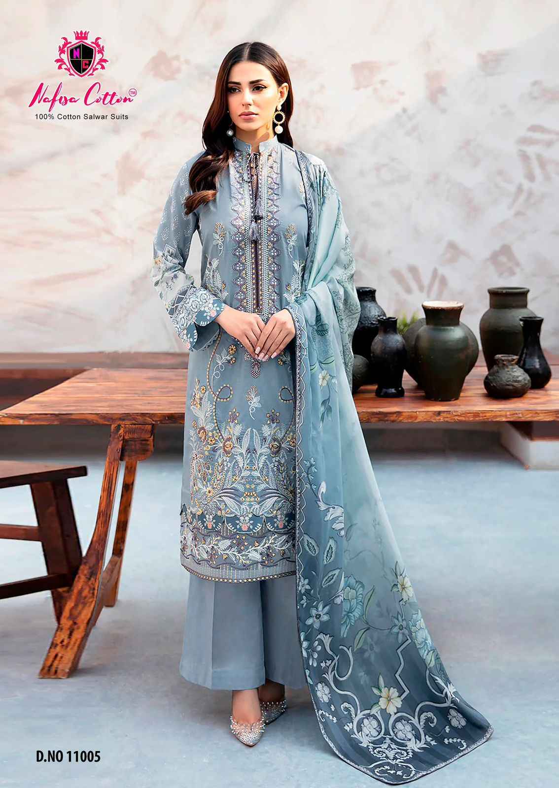 Nafisa Safina Vol 11 Wholesale Cotton Pakistani Dress Material ( 6 Pcs Catalogue )