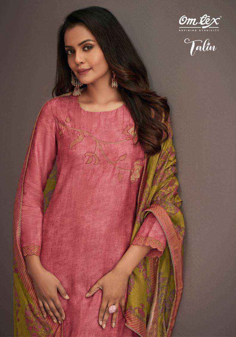 Omtex Talin Fancy Silk Latest Suit Salwar Kameez Wholesale Price ( 4 Pcs Catalog )