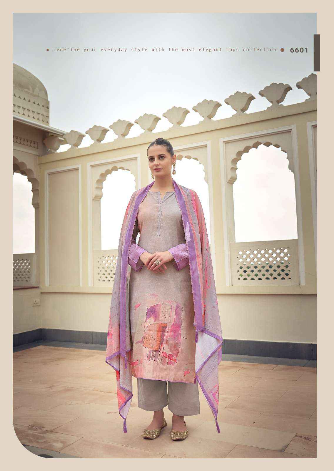 PRM TRENDZ EKNOOR MUSLIN SILK DIGITAL PRINT WITH FANCY SUIT SALWAR KAMEEZ WHOLESALE PRICE ( 6 PCS CATALOG )