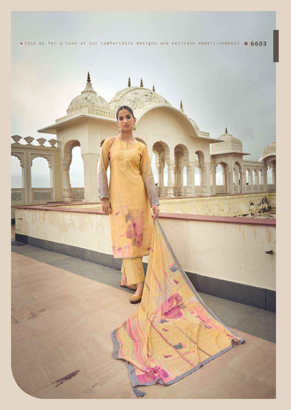 PRM TRENDZ EKNOOR MUSLIN SILK DIGITAL PRINT WITH FANCY SUIT SALWAR KAMEEZ WHOLESALE PRICE ( 6 PCS CATALOG )
