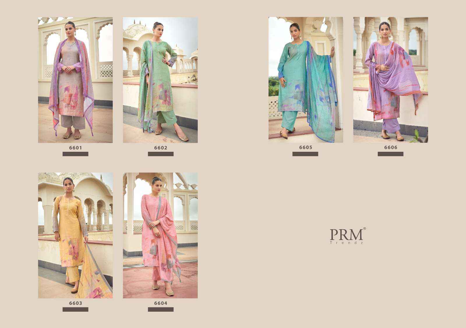 PRM TRENDZ EKNOOR MUSLIN SILK DIGITAL PRINT WITH FANCY SUIT SALWAR KAMEEZ WHOLESALE PRICE ( 6 PCS CATALOG )