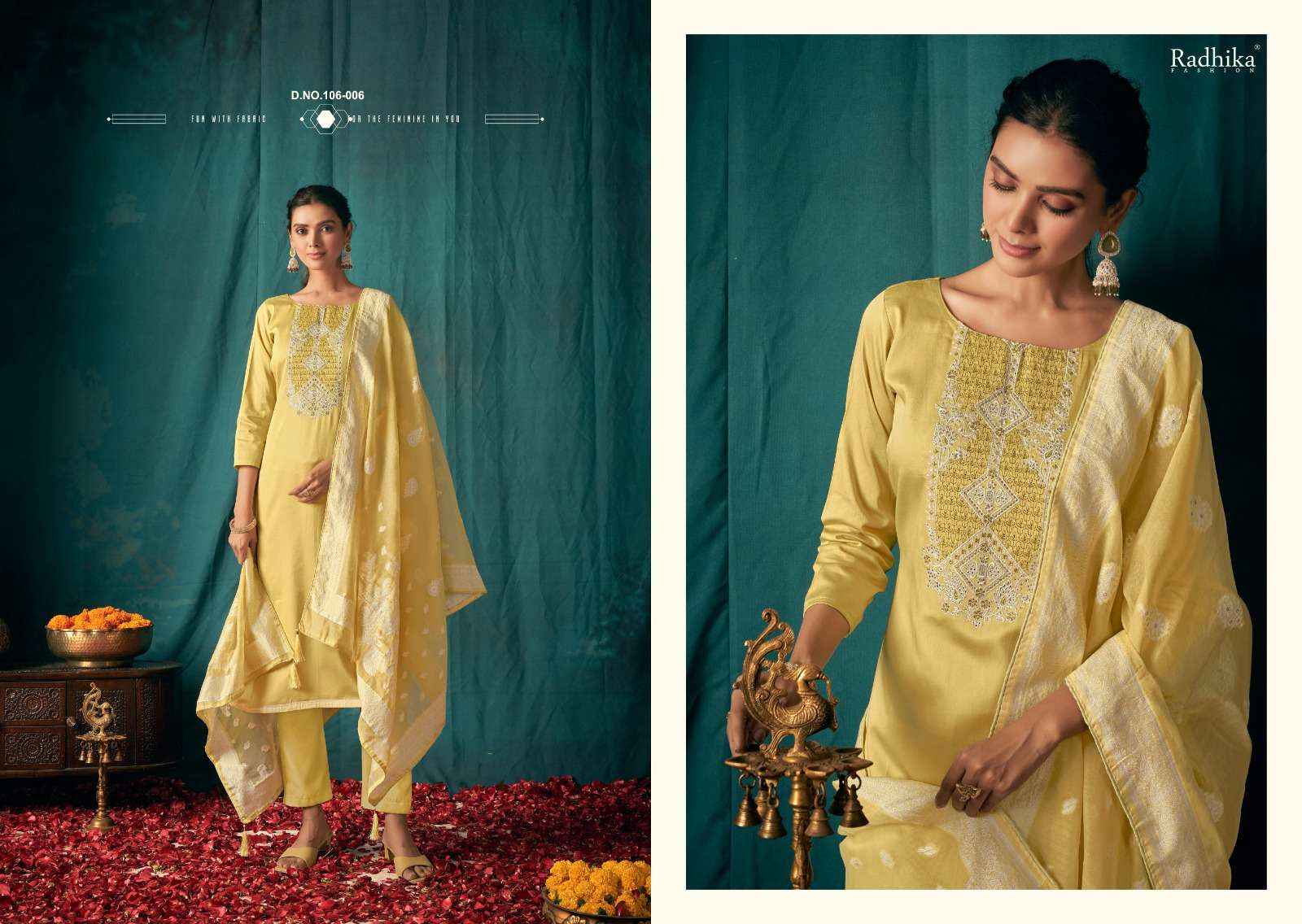 RADHIKA FASHION AZARA CYCLE VOL 3 WHOLESALE JAM COTTON SUITS ( 6 PCS CATALOGUE )