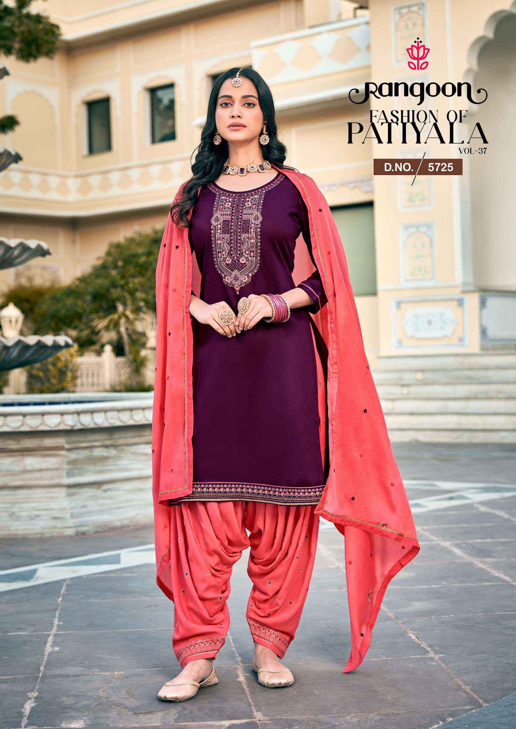 RANGOON FASHION OF PATIYALA VOL 37 SILK READY MADE SUIT (  6 PCS CATALOGUE )