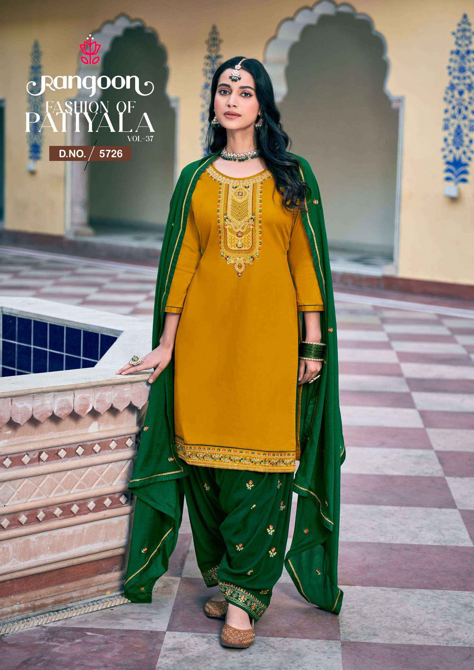 RANGOON FASHION OF PATIYALA VOL 37 SILK READY MADE SUIT (  6 PCS CATALOGUE )